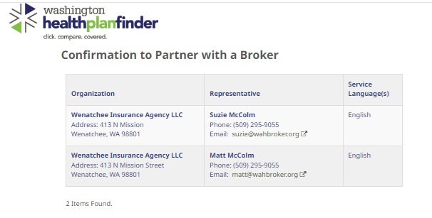 confirm broker on healthplanfinder